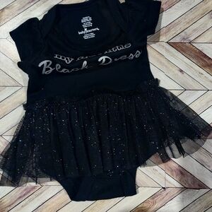 Baby Starters Sparkling Black Tutu Onesie